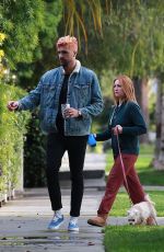 BRITTANY SNOW and Tyler Stanaland Out in Los Angeles 04/10/2020