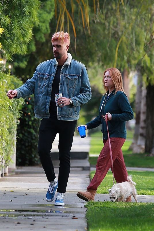BRITTANY SNOW and Tyler Stanaland Out in Los Angeles 04/10/2020