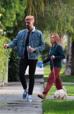 BRITTANY SNOW Out with Her Dog in Los Angeles 04/10/2020