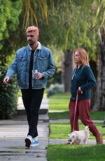 BRITTANY SNOW Out with Her Dog in Los Angeles 04/10/2020