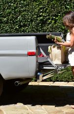 BROOKE BURKE Outside Her Home in Malibu 04/14/2020