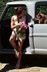 BROOKE BURKE Outside Her Home in Malibu 04/14/2020