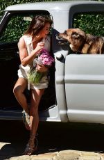 BROOKE BURKE Outside Her Home in Malibu 04/14/2020
