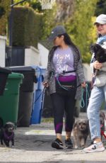CALISTA FLOCKHART Out with Her Dogs in Los Angeles 04/03/2020