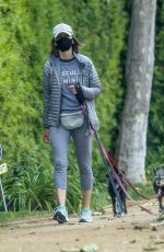 CALISTA FLOCKHART Out with Her Dogs in Los Angeles 04/17/2020