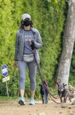 CALISTA FLOCKHART Out with Her Dogs in Los Angeles 04/17/2020