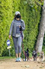 CALISTA FLOCKHART Out with Her Dogs in Los Angeles 04/17/2020