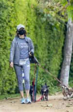 CALISTA FLOCKHART Out with Her Dogs in Los Angeles 04/17/2020