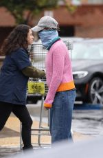 CALISTA FLOCKHART Wearing Bandana Mask Out in Los Angeles 04/09/2020
