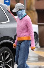 CALISTA FLOCKHART Wearing Bandana Mask Out in Los Angeles 04/09/2020