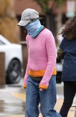 CALISTA FLOCKHART Wearing Bandana Mask Out in Los Angeles 04/09/2020