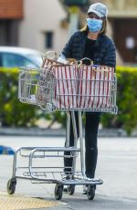 CALISTA FLOCKHART Wearing Mask Out Shopping for Groceries in Santa Monica 03/31/2020