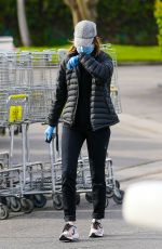 CALISTA FLOCKHART Wearing Mask Out Shopping for Groceries in Santa Monica 03/31/2020