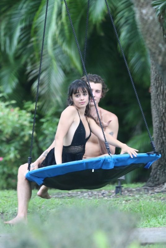 CAMILA CABELLO and Shawn Mendes at a Park in Miami 04/25/2020