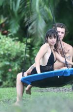 CAMILA CABELLO and Shawn Mendes at a Park in Miami 04/25/2020