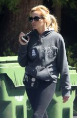 CAMILLE GRAMMER Out with Her Dog in Beverly Hills 04/20/2020
