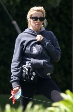 CAMILLE GRAMMER Out with Her Dog in Beverly Hills 04/20/2020