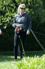 CAMILLE GRAMMER Out with Her Dog in Beverly Hills 04/20/2020