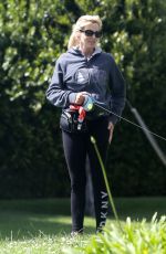 CAMILLE GRAMMER Out with Her Dog in Beverly Hills 04/20/2020
