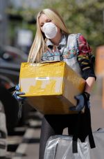 CAPRICE BOURRET Drops off Care Packages for NHS Staff at Hammersmith Hospital in London 04/16/2020