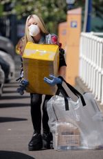 CAPRICE BOURRET Drops off Care Packages for NHS Staff at Hammersmith Hospital in London 04/16/2020