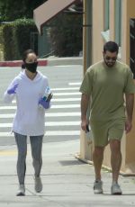 CARA SANTANA Wearing Mask and Jesse Metcalfe Out in Beverly Hills 04/19/2020