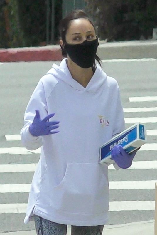 CARA SANTANA Wearing Mask and Jesse Metcalfe Out in Beverly Hills 04/19/2020