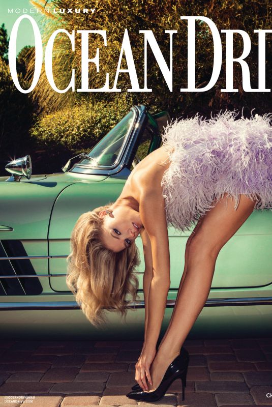 CHARLOTTE MCKINNEY in Ocean Drive Magazine, April 2020