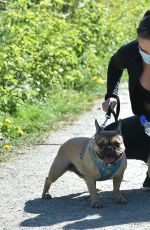 CHLOE and MADISON ROSS Out with Their Dog in Chigwell 04/16/2020