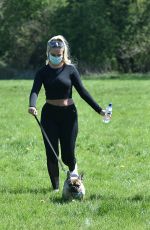 CHLOE and MADISON ROSS Out with Their Dog in Chigwell 04/16/2020