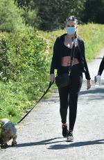 CHLOE and MADISON ROSS Out with Their Dog in Chigwell 04/16/2020