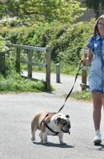 CHLOE ROSS Out with Her Dog in Chigwell 04/27/2020
