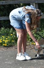 CHLOE ROSS Out with Her Dog in Chigwell 04/27/2020