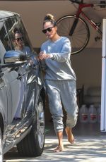 CHRISSY TEIGEN Outside Her Home in Malibu 04/16/2020