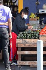 CHRISTINA MILIAN Wearing Mask Shopping at a Market in Los Angeles 04/04/2020