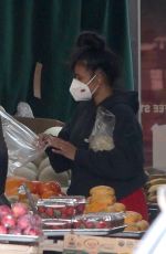 CHRISTINA MILIAN Wearing Mask Shopping at a Market in Los Angeles 04/04/2020