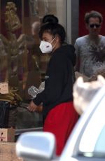 CHRISTINA MILIAN Wearing Mask Shopping at a Market in Los Angeles 04/04/2020