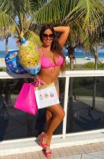 CLAUDIA ROMANI in Bikini Celebrates Her Birthday at a Pool in Miami 04/14/2020