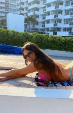 CLAUDIA ROMANI in Bikini Celebrates Her Birthday at a Pool in Miami 04/14/2020