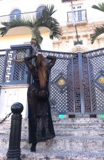 CLAUDIA ROMANI Poses by SoBe Landmark 04/22/2020