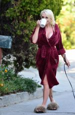COURTNEY STODDEN Out with Her Dog in Los Angeles 04/04/2020
