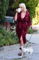 COURTNEY STODDEN Out with Her Dog in Los Angeles 04/04/2020