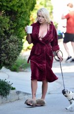 COURTNEY STODDEN Out with Her Dog in Los Angeles 04/04/2020