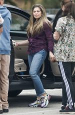 DANIELLE FISHEL Taking Her Dog to the Vet in Los Angeles 04/07/2020