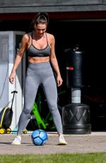 DANIELLE LLOYD Workout on Her Drive in Liverpool 04/05/2020