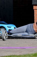 DANIELLE LLOYD Workout on Her Drive in Liverpool 04/05/2020