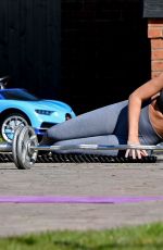 DANIELLE LLOYD Workout on Her Drive in Liverpool 04/05/2020