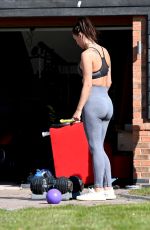 DANIELLE LLOYD Workout on Her Drive in Liverpool 04/05/2020