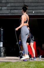 DANIELLE LLOYD Workout on Her Drive in Liverpool 04/05/2020