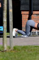 DANIELLE LLOYD Workout on Her Drive in Liverpool 04/05/2020